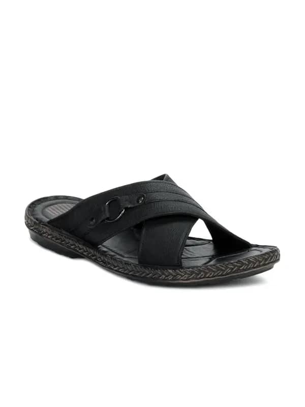 Franco Leone Men Black Sandals