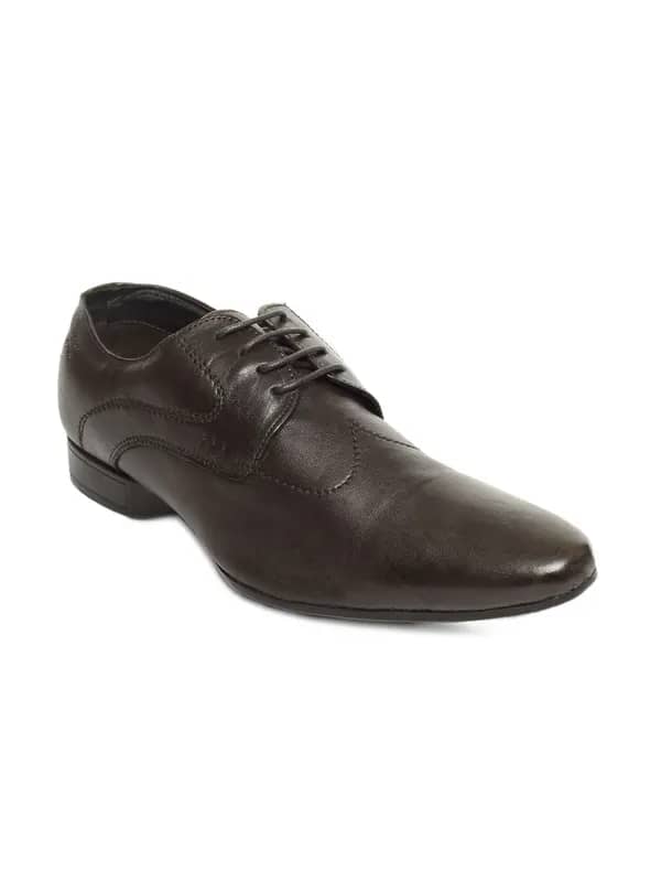Franco Leone Men Dark Brown Formal Shoes
