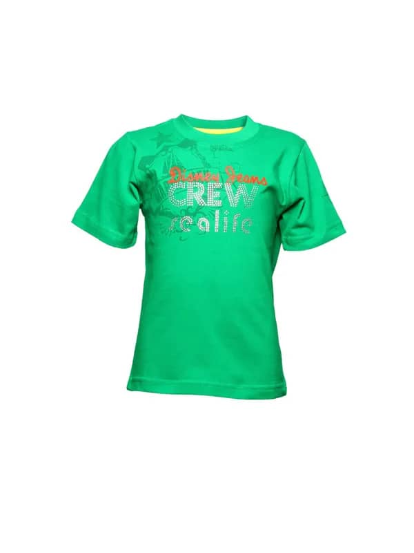 Disney Kids Boy's Crew Sea Life Sialing Green Teen Kidswear