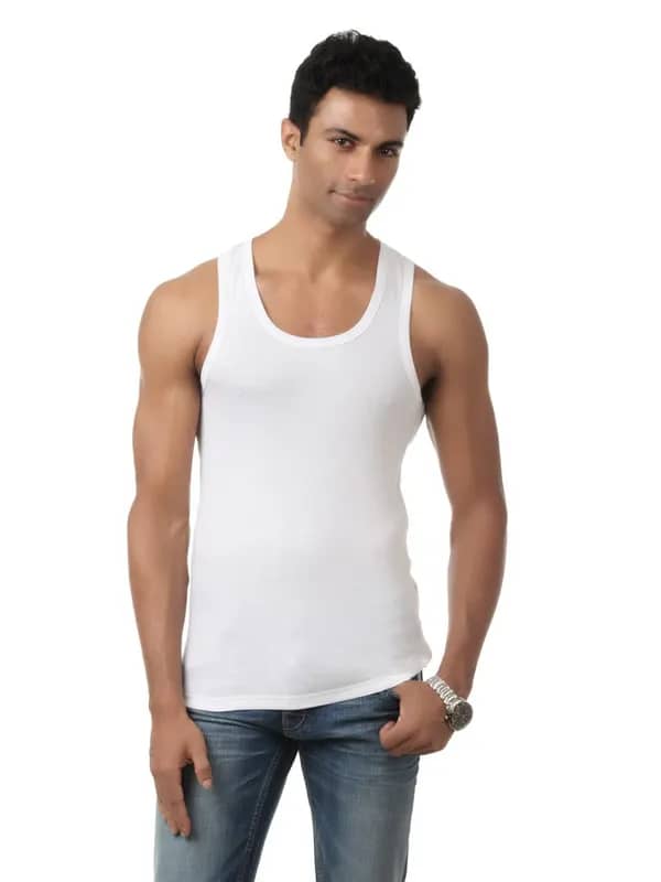 Facit Men White Facit Innerwear Vest