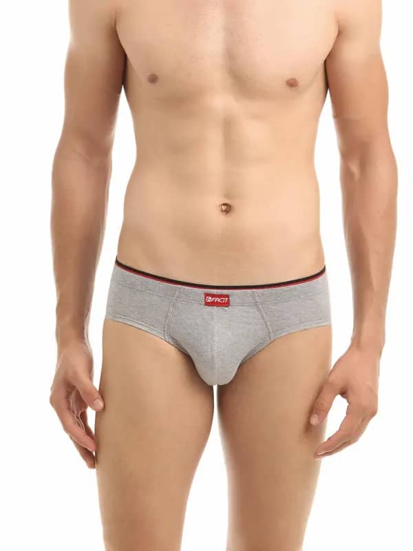 Facit Men Grey Melange Brief