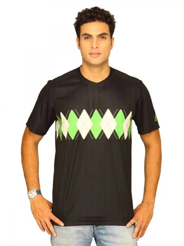 ADIDAS Men Black T-shirt