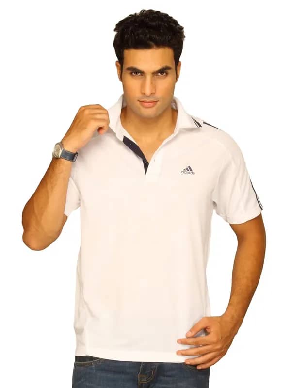 ADIDAS Men Peach Polo T-shirt