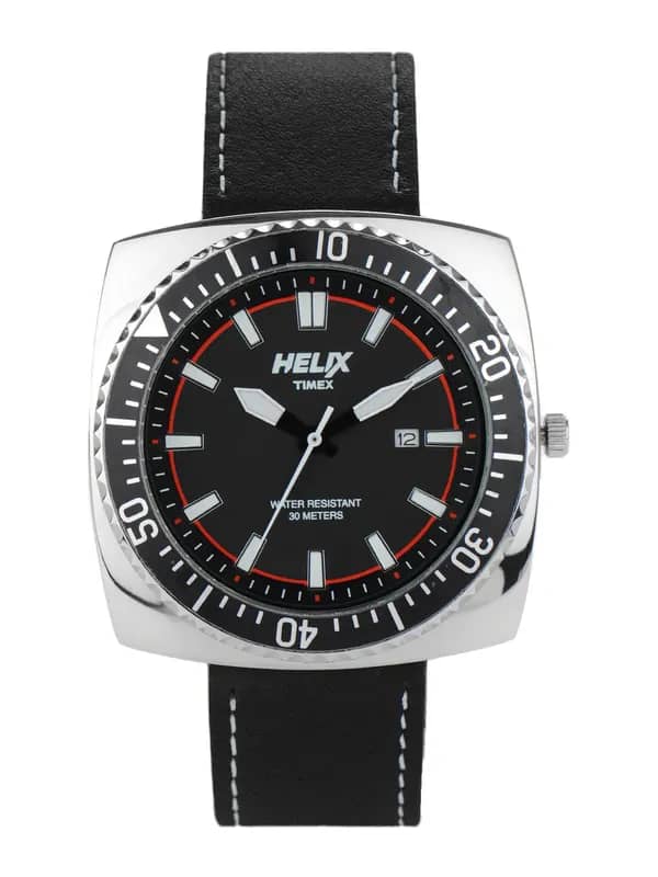 Helix Men Black Dial Watch