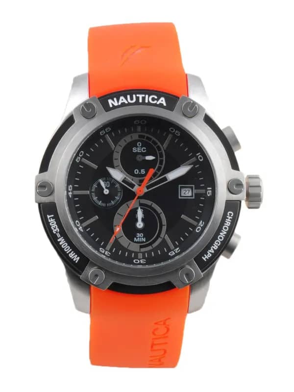 Nautica Men Black Dial Chronograph Watch