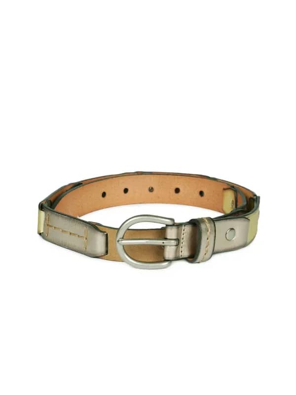 Fossil Women Multi Coloured Stitched Link Belt