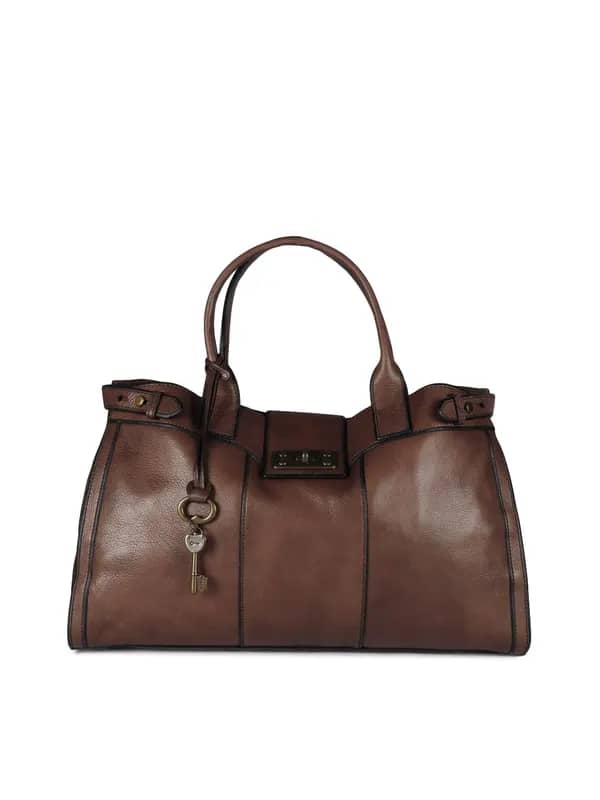 Fossil Women Brown Handbag