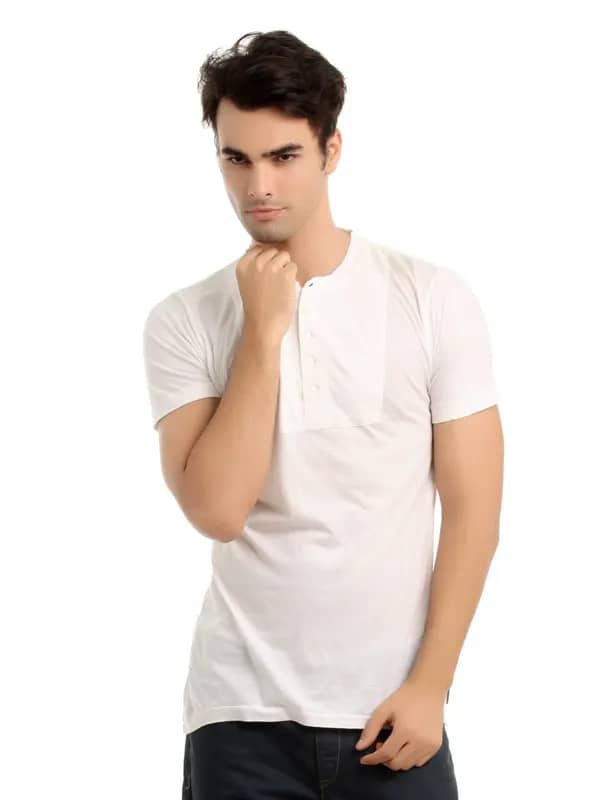 French Connection Men White T-shirt