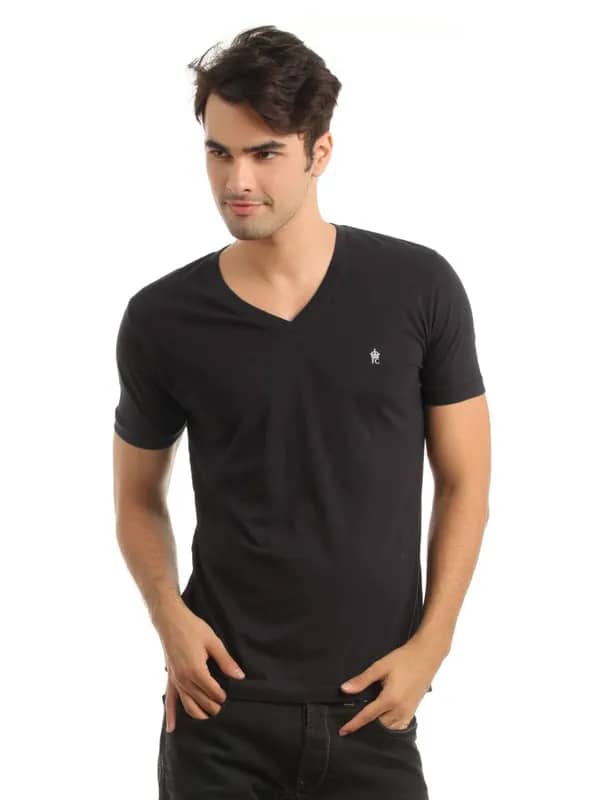 French Connection Men Black T-shirt