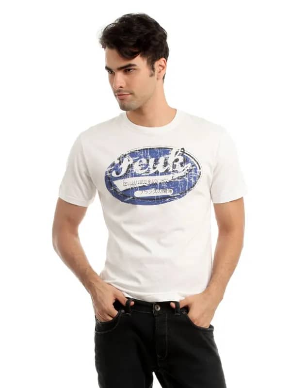 French Connection Men White Printed T-shirt
