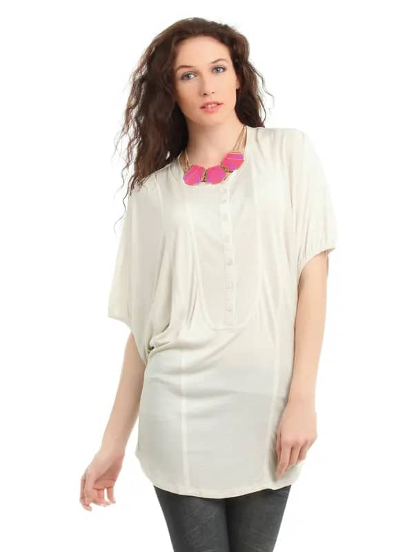 French Connection Women Off White Top