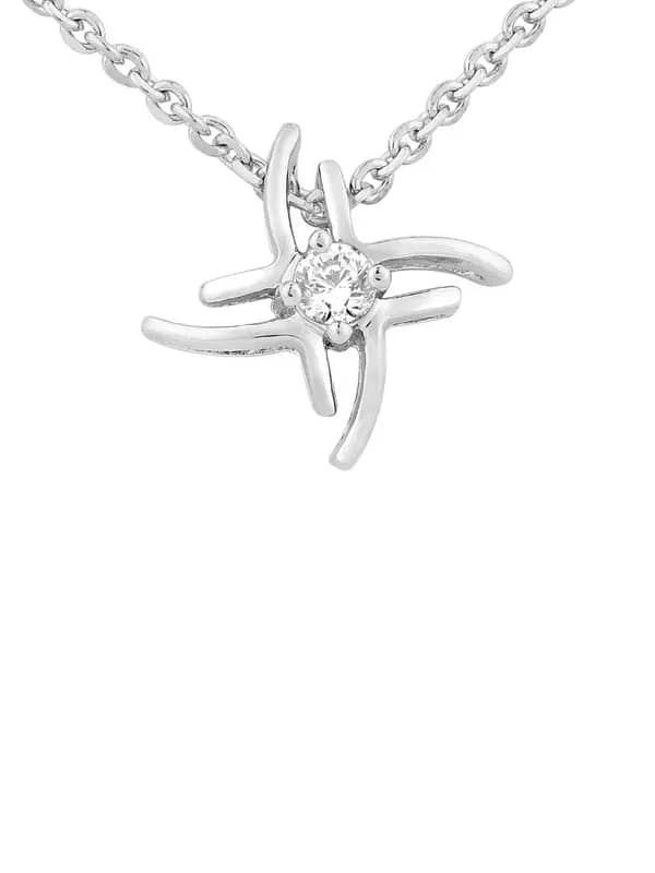 Lucera Women Silver Pendant with Chain