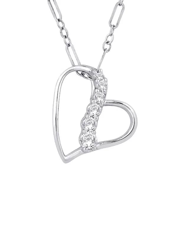Lucera Women Silver Pendant with Chain