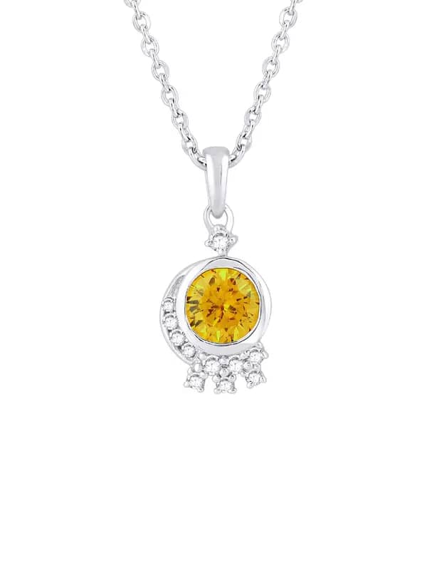 Lucera Women Silver Pendant with Chain