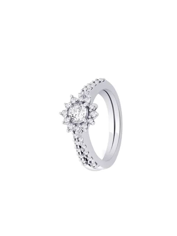 Lucera Women Setbof Two Silver Ring