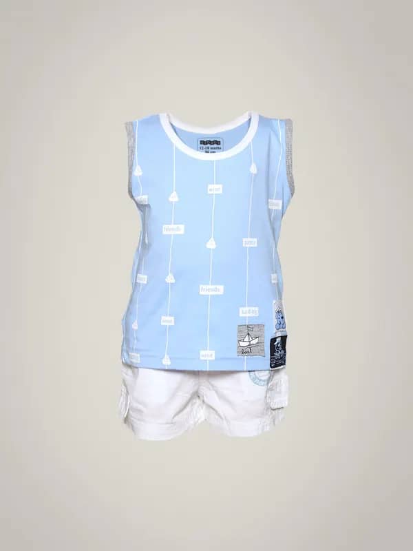 Gini and Jony Boy's Karsen Blue White Kidswear
