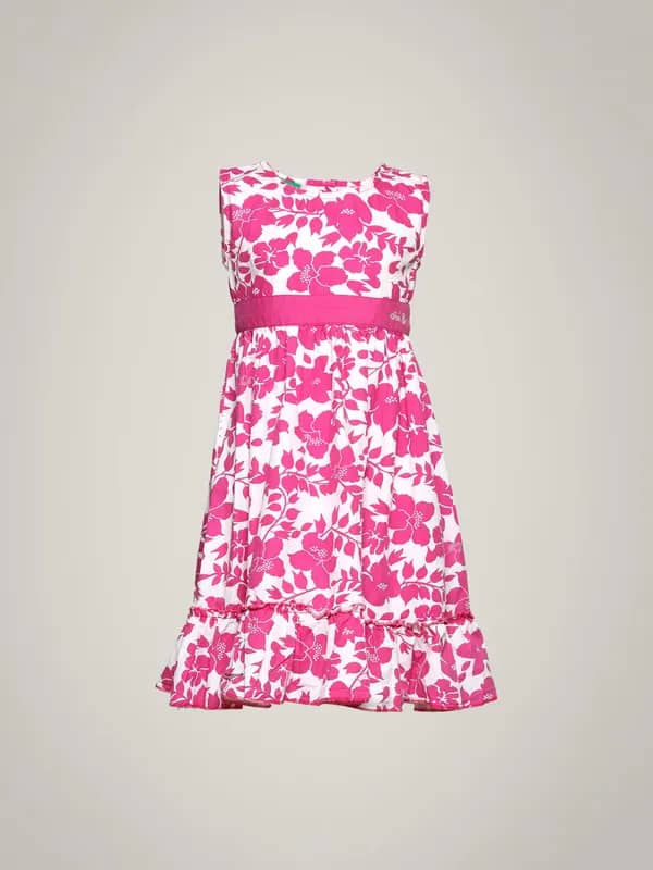 Palm Tree Girl's Blenda White Pink Kidswear