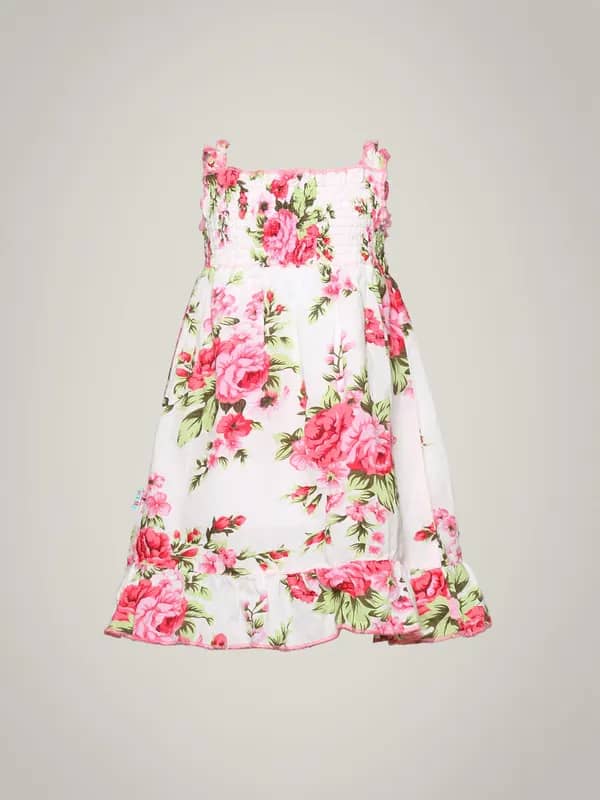 Gini and Jony Girl's Viveca White Floral Kidswear