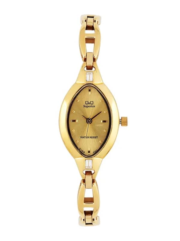 Q&Q Women Gold Dial Analog Watch