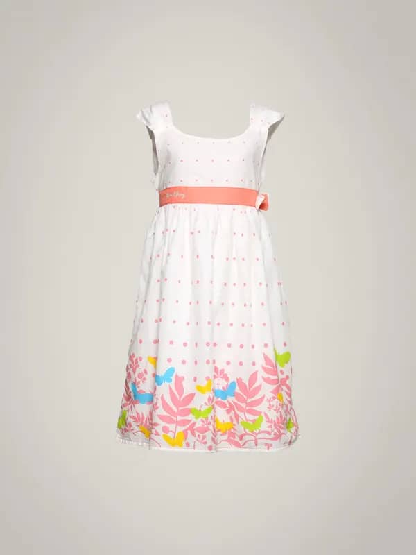 Gini and Jony Girl's Sara Off White Polka Dot Kidswear
