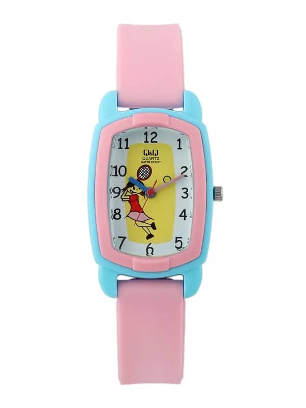Q&Q Kids Girls White Dial Analog Watch