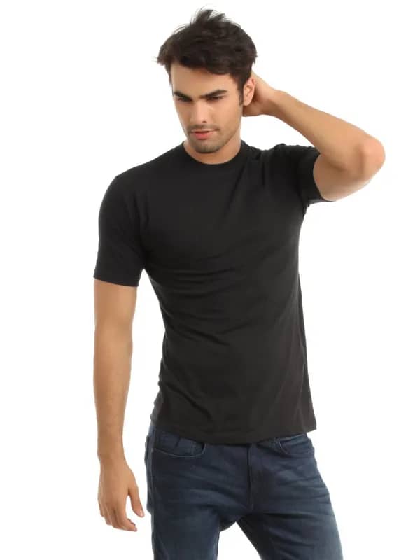 Hanes Men Black Innerwear Vest