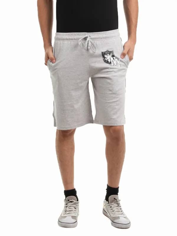 Hanes Men Grey Melange Shorts