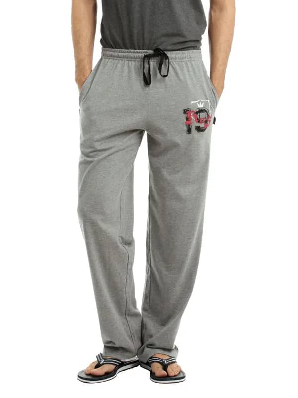 Hanes Men Grey Knitted Lounge Pants