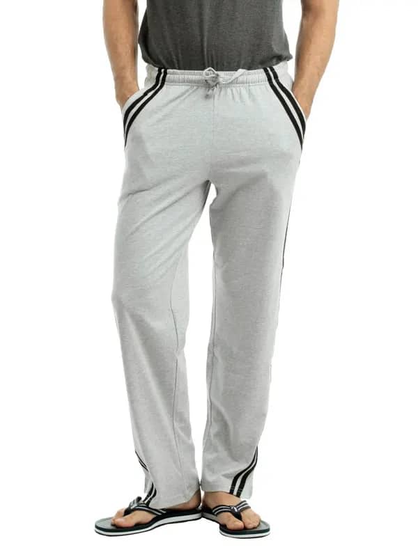 Hanes Men Grey Contrast piping Lounge Pants