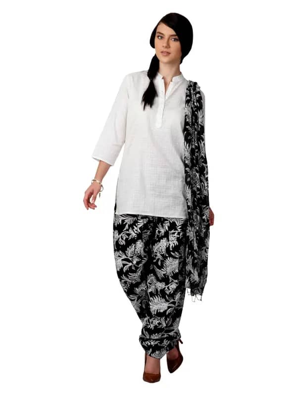 Vishudh Women Black Salwar and Dupatta