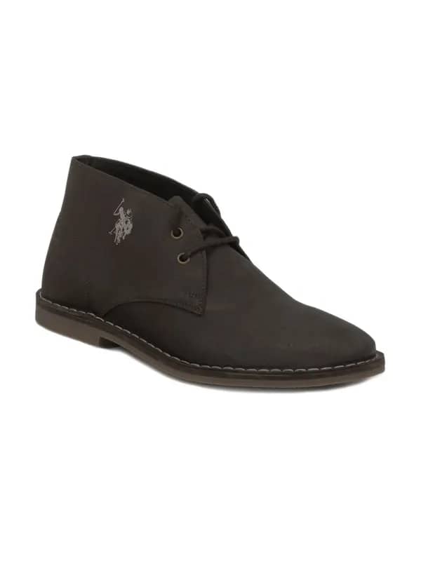 U.S. Polo Assn. Men Brown Ankle Shoes