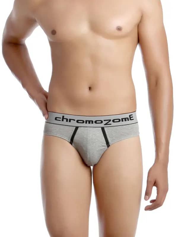 Chromozome Men Grey & Black Briefs