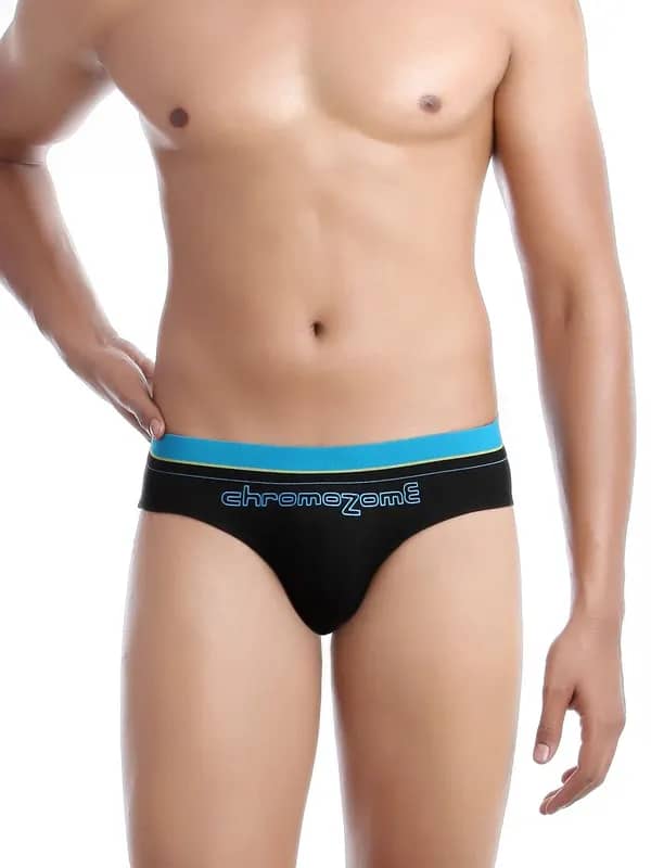 Chromozone Men Black Briefs