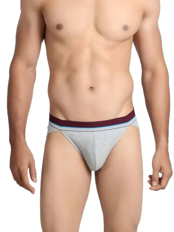 Chromozome Men Grey Melange Briefs