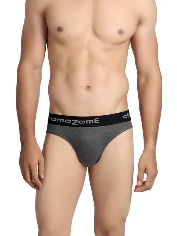 Chromozome Men Charcoal Briefs