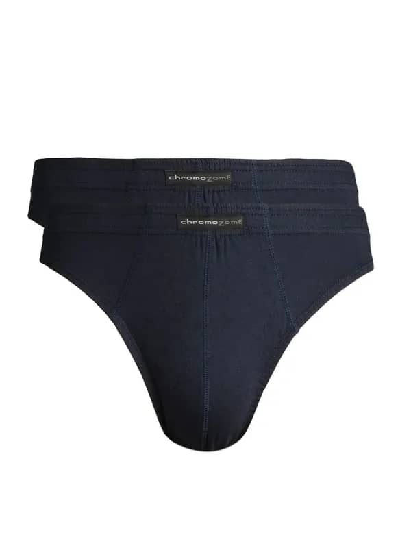 Chromozome Men Navy Blue Pack of 2 Briefs