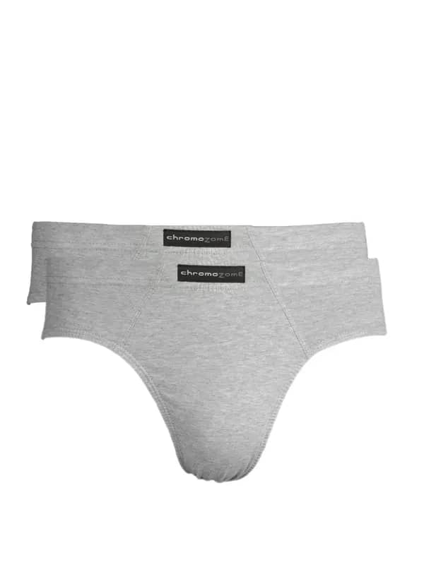 Chromozome Men Grey Pack of 2 Briefs