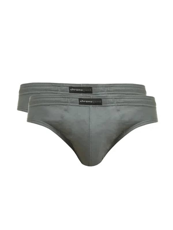 Chromozome Men Grey Pack of 2 Briefs