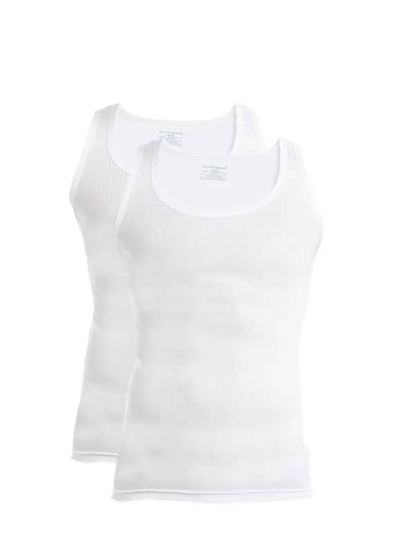 Chromozome Men White Pack of 2 Innerwear Vests