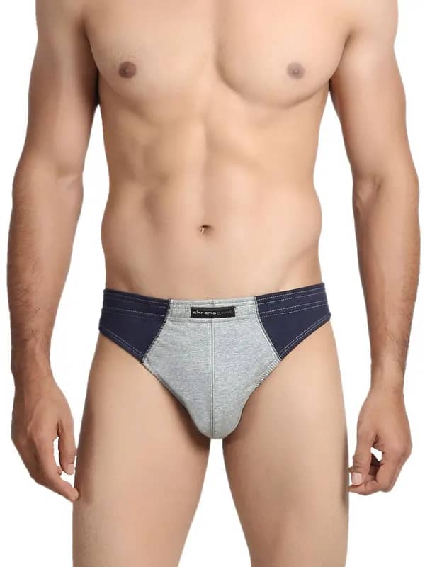 Chromozome Men Grey Melange Brief