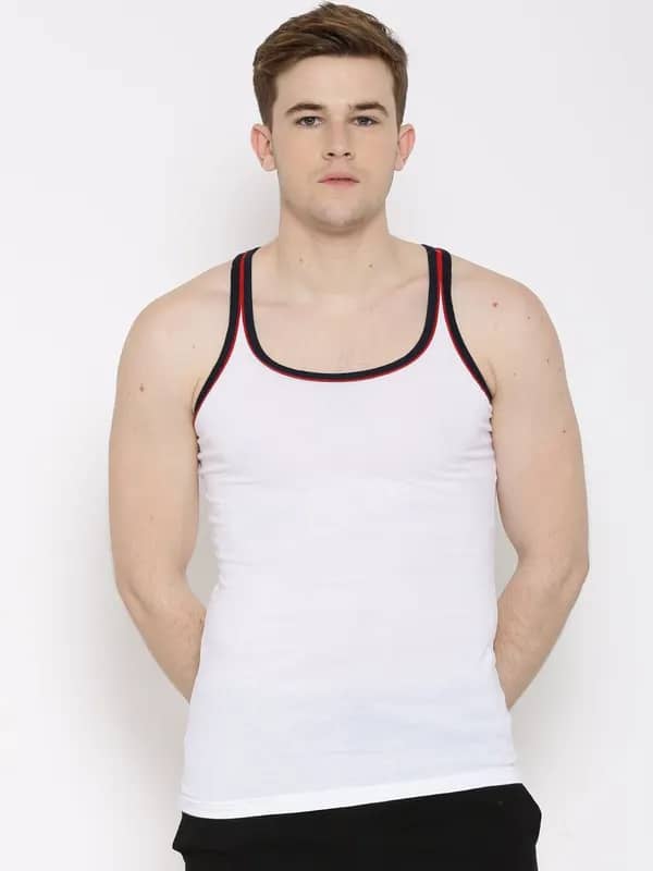Chromozome White Innerwear Vest PR-08