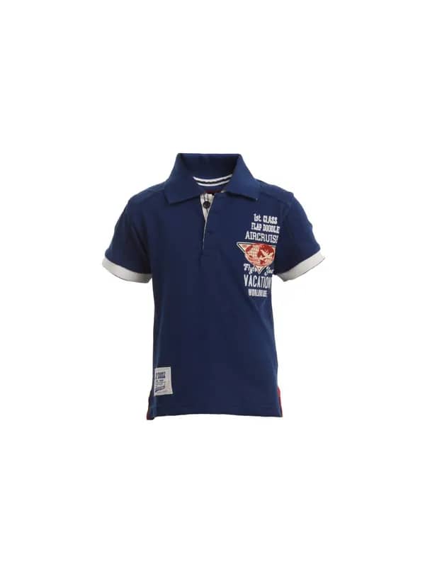 Doodle Boys Navy Blue Printed T-Shirt