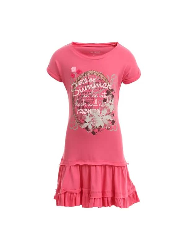 Doodle Girls Pink Printed Dress