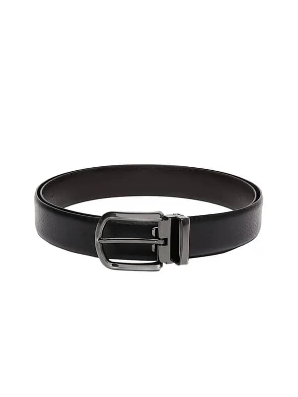 New Hide Men Black & Brown Reversible Belt