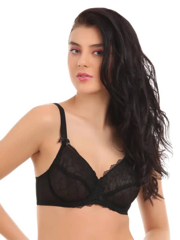 Enamor Black Full Figure Bra