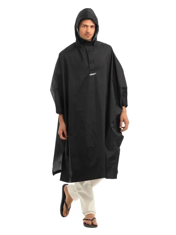 Wildcraft Unisex Black Poncho Rain Jacket