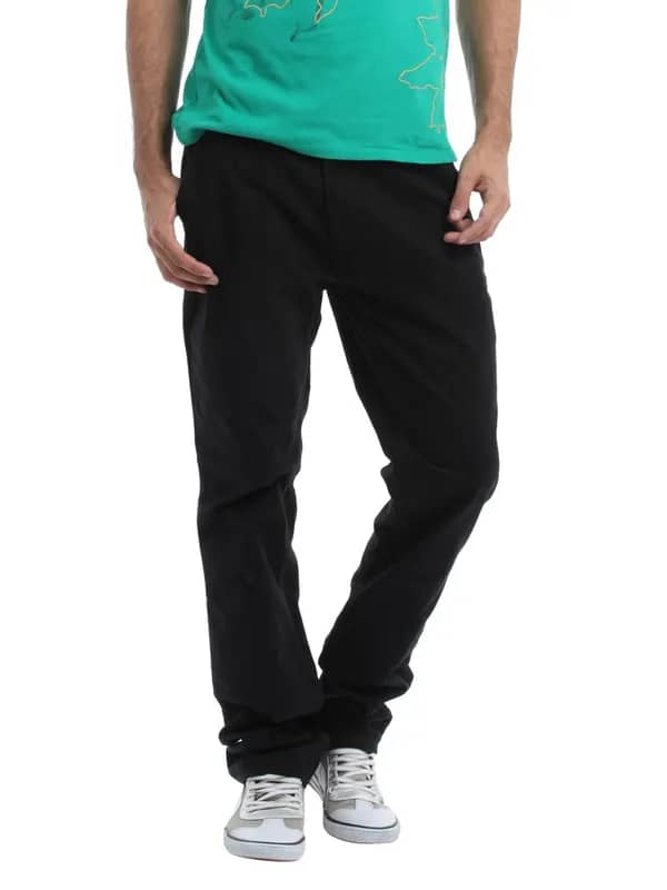 Denizen Men Black Trousers