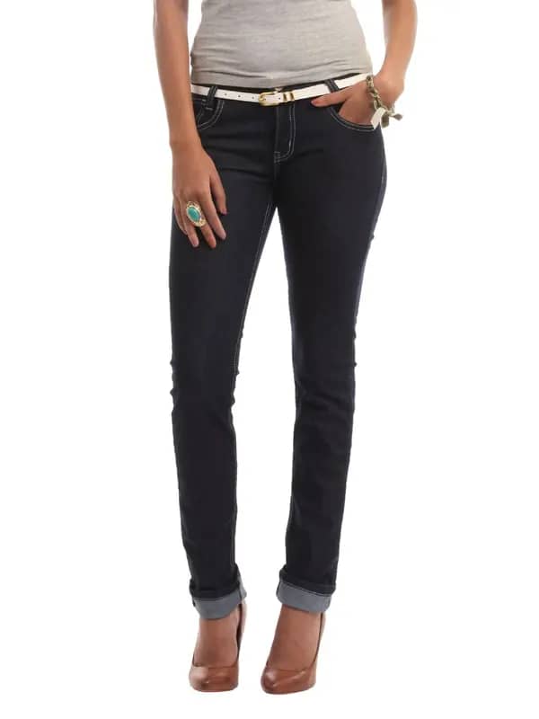 Wrangler Women Navy Blue Molly Jeans