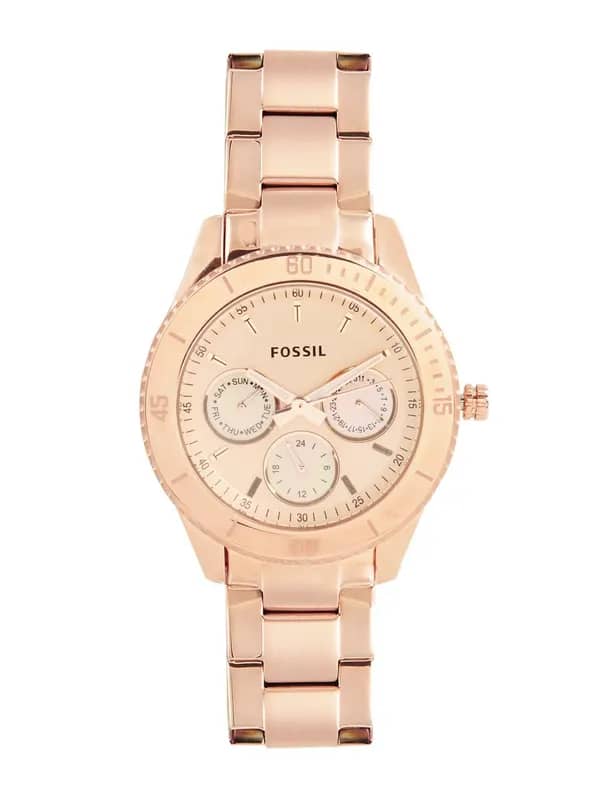 Fossil Men Bronze-Toned Dial Chronograph Watch FS4714