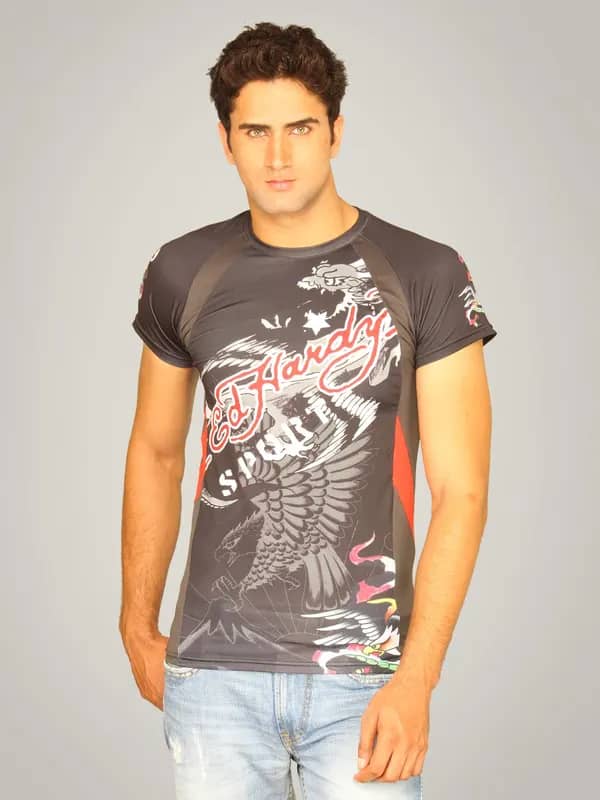 Ed Hardy Men's Sports Black T-shirt
